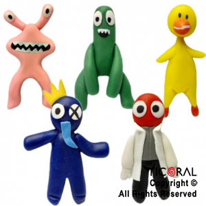 ADORNO SET RAINBOW FRIENDS PORCELANA FRIA x 5